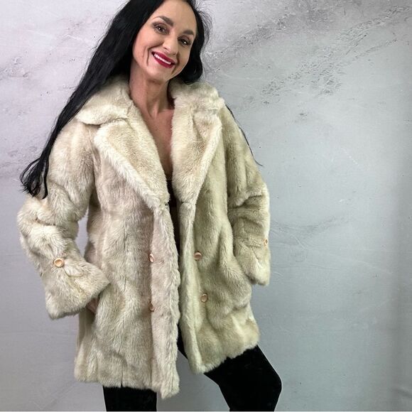 Exclusive Aleutian Jackets & Blazers - Exclusive Aleutian styled by Dubrowsky and Joseph faux fur coat vintage